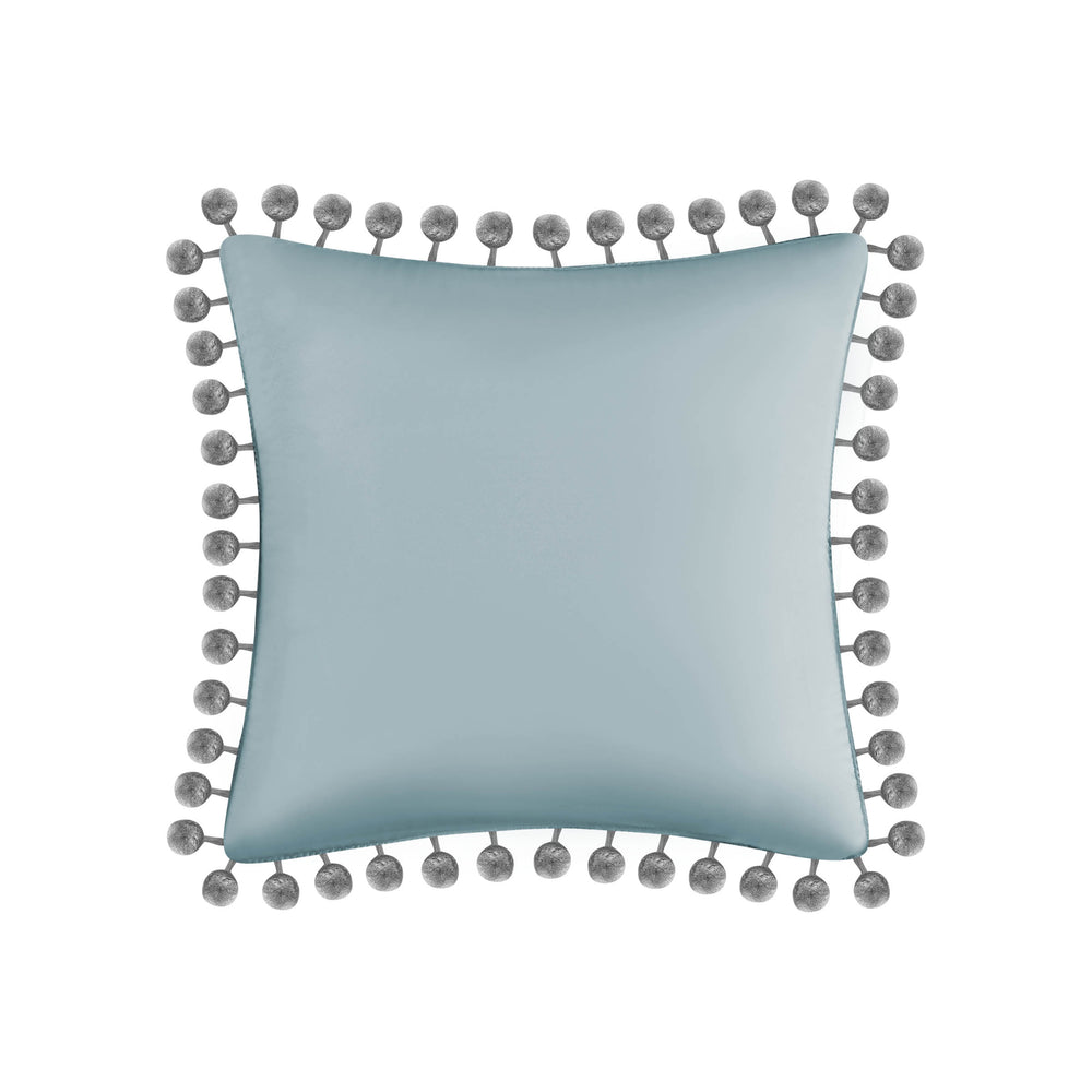 Jonet Cream/Aqua Square Decorative Throw Pillow 16" x 16" Throw Pillows By Waterford