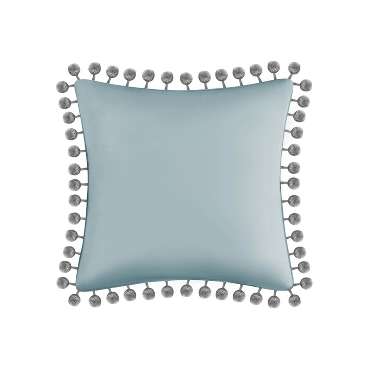 Jonet Cream/Aqua Square Decorative Throw Pillow 16" x 16" Throw Pillows By Waterford