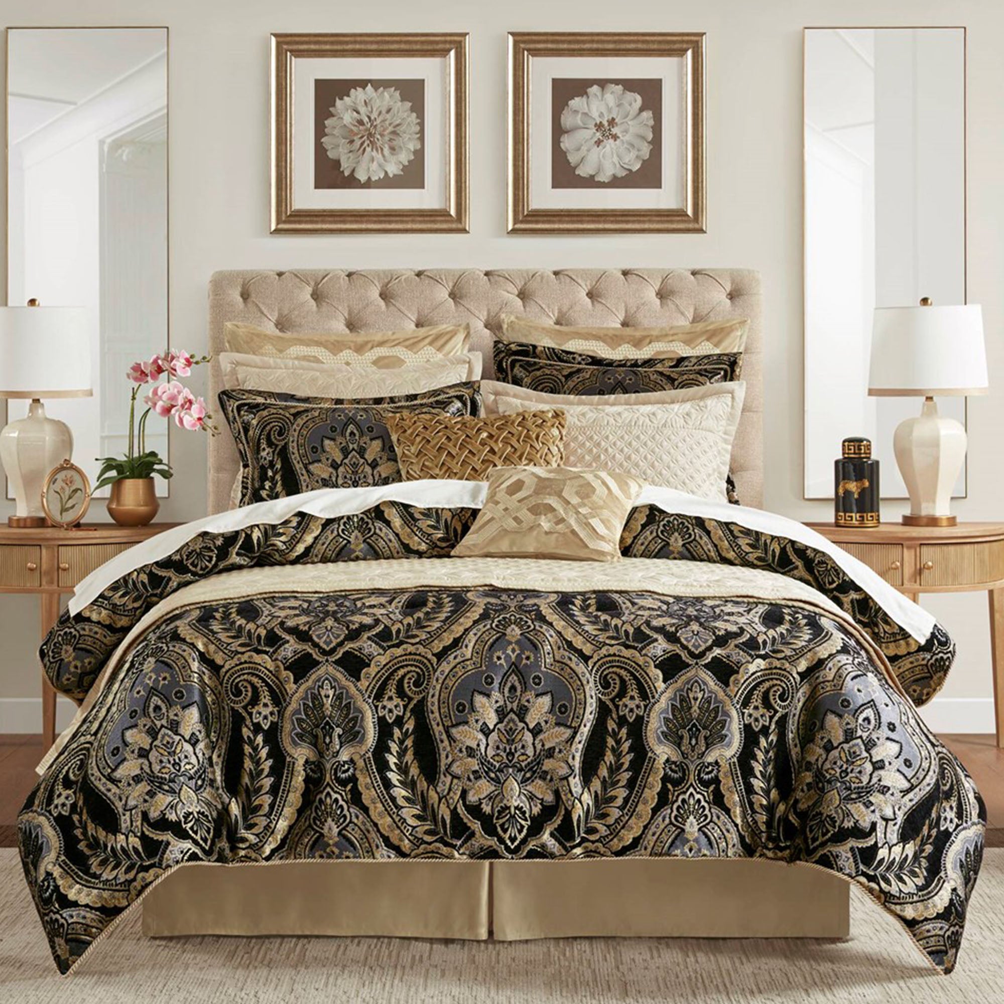 Julius Black 4 Piece Comforter Set