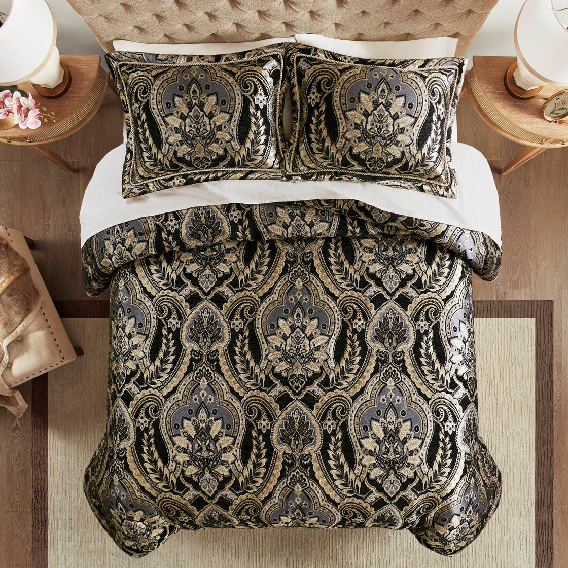 Julius Black 4 Piece Comforter Set