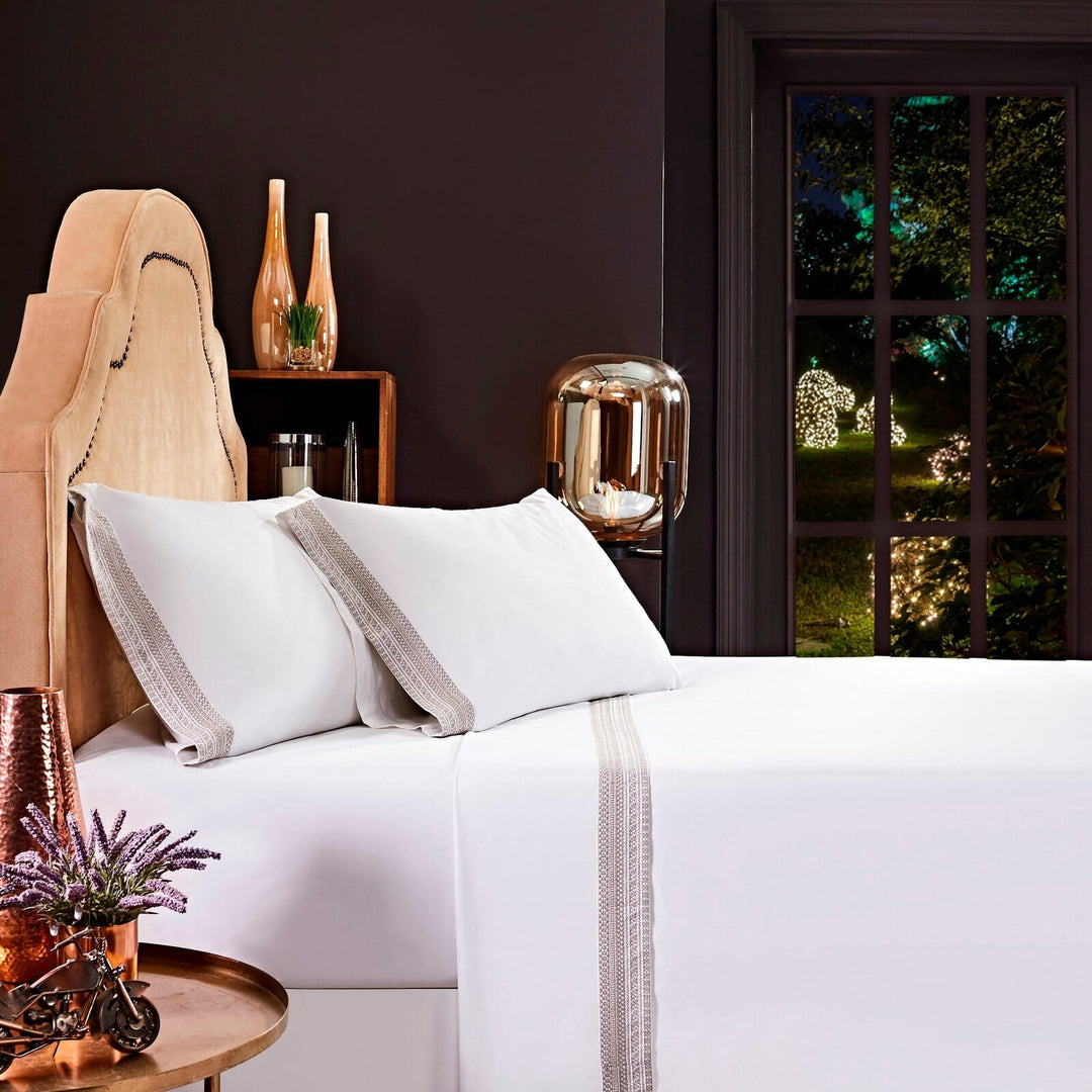 Olivia Cotton Percale 300 Thread Count Sheet Set Sheet Set By Orchids Lux Home