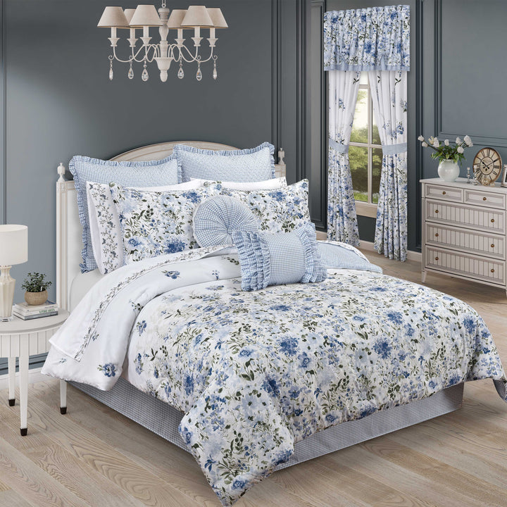 Kourtney Blue 4 Piece Comforter Set Comforter Sets By J. Queen New York