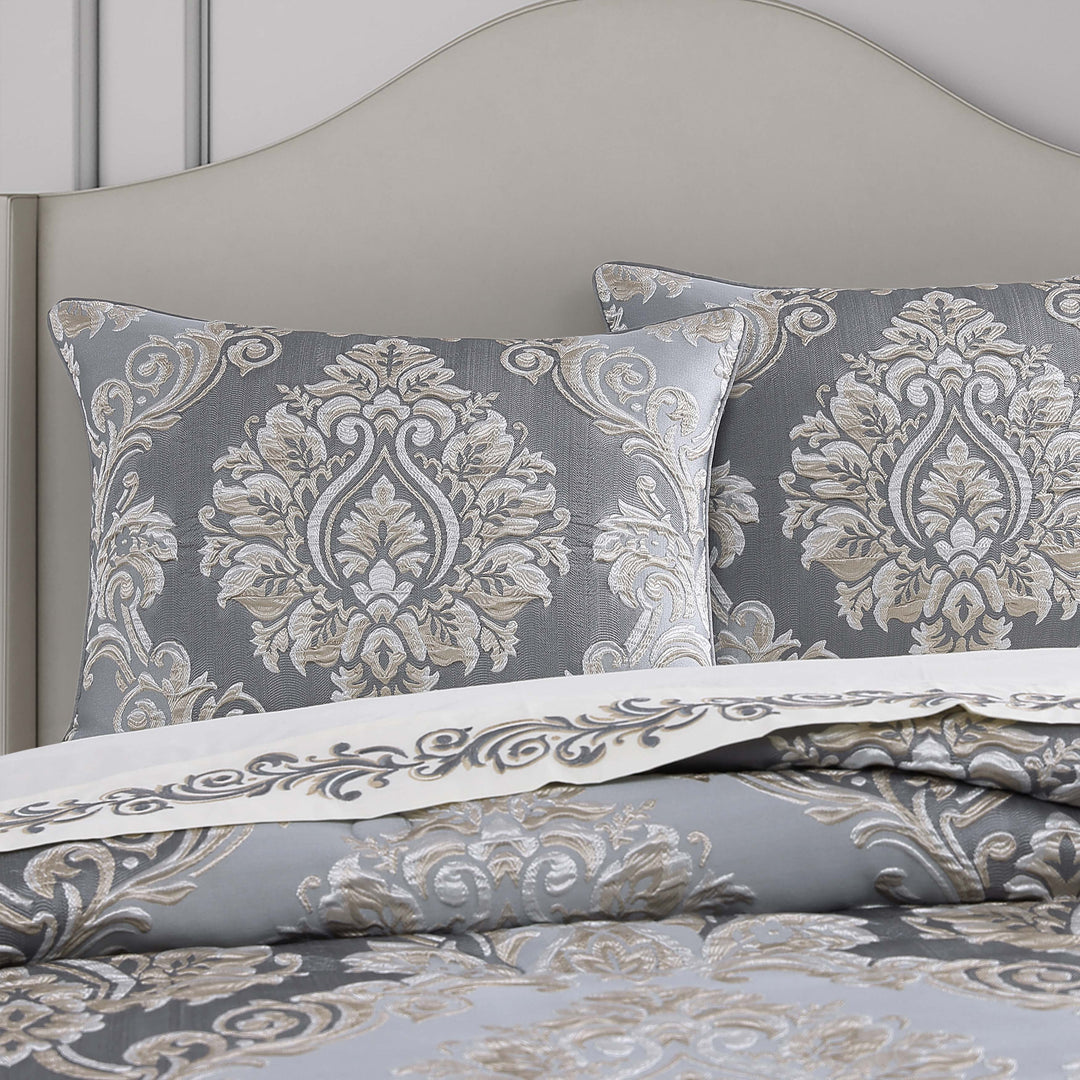 Krista Powder Blue 4 Piece Comforter Set Comforter Sets By J. Queen New York