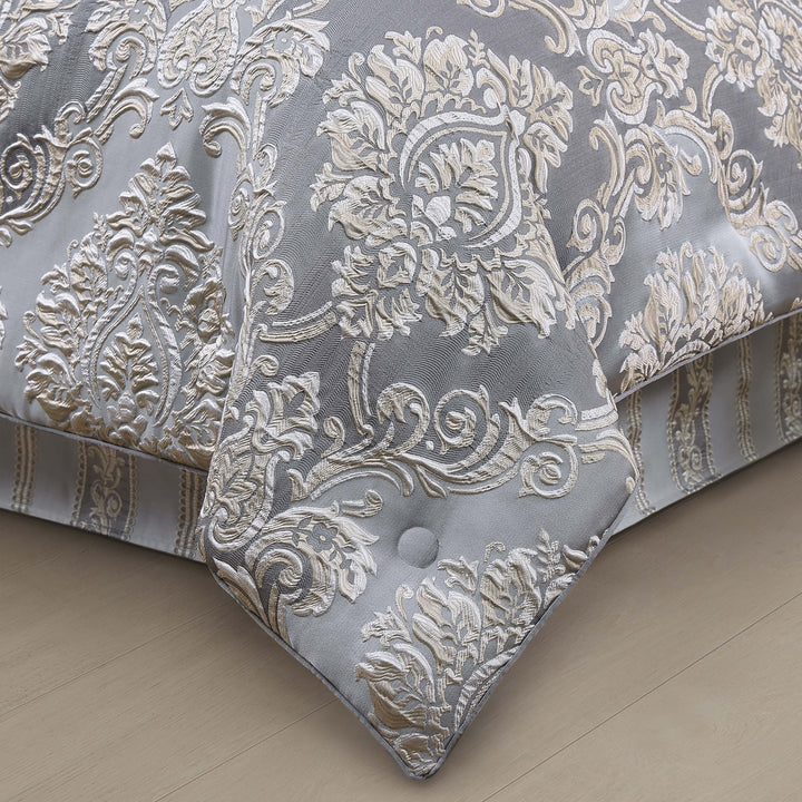 Krista Powder Blue 4 Piece Comforter Set Comforter Sets By J. Queen New York