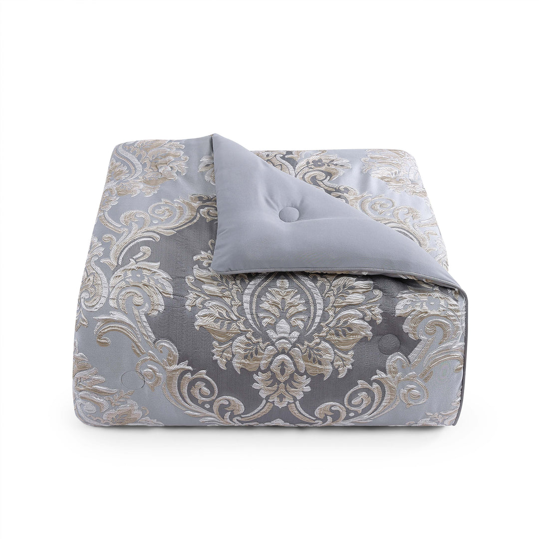 Krista Powder Blue 4 Piece Comforter Set Comforter Sets By J. Queen New York