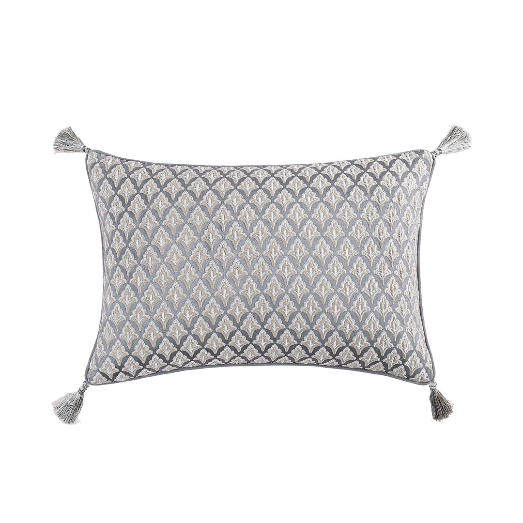 Krista Powder Blue Boudoir Decorative Throw Pillow 21" x 14" Throw Pillows By J. Queen New York