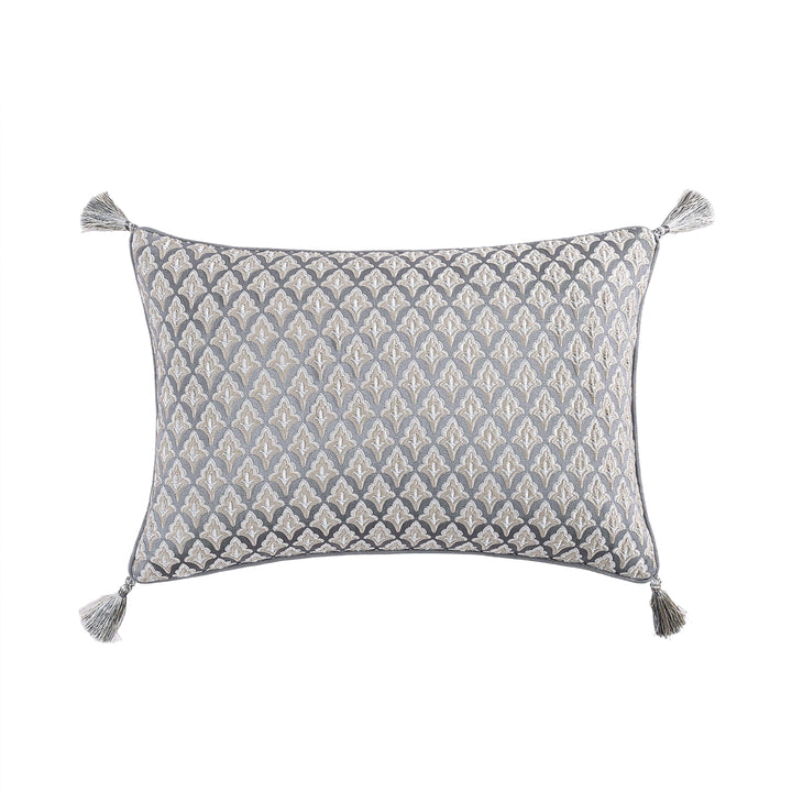 Krista Powder Blue Boudoir Decorative Throw Pillow 21" x 14" Throw Pillows By J. Queen New York