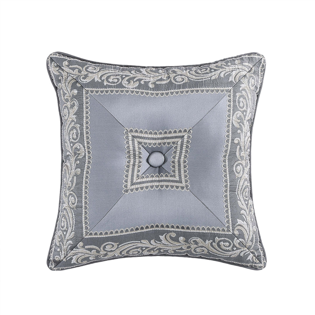 Krista Powder Blue Square Decorative Throw Pillow 18" x 18" Throw Pillows By J. Queen New York
