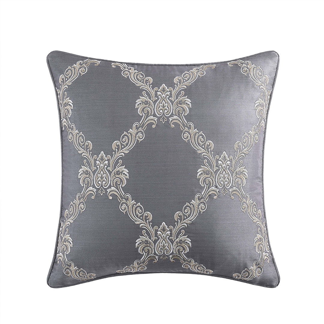 Krista Powder Blue Square Embellished Decorative Throw Pillow 20" x 20" Throw Pillows By J. Queen New York