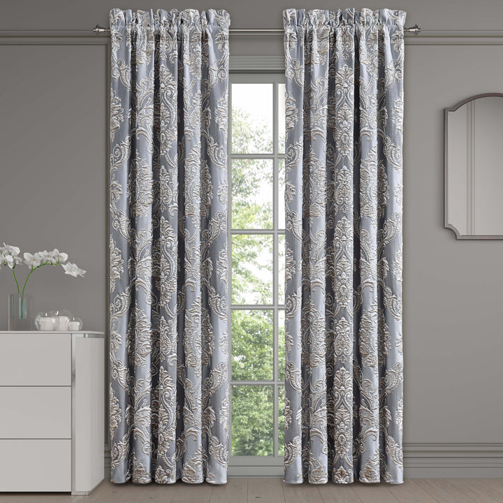 Krista Powder Blue Window Panel Pair Window Panels By J. Queen New York