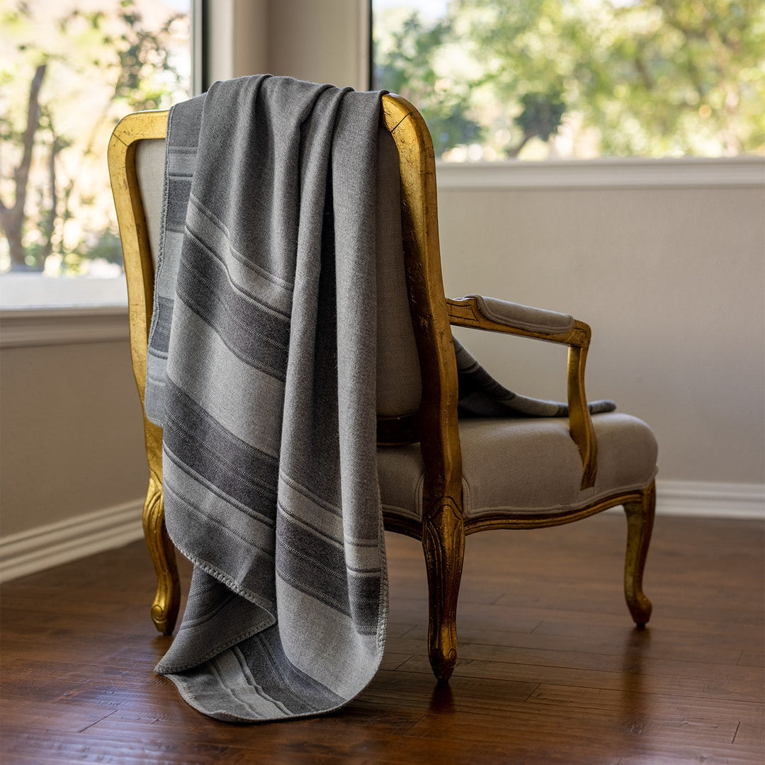 La Jolla Grey Alpaca Throw 50 x 70 Throws By Lili Alessandra