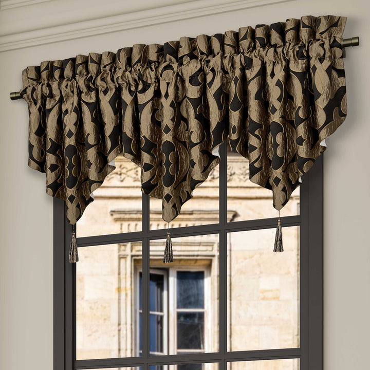 LaBoheme Onyx Ascot Window Valance Window Panels By J. Queen New York