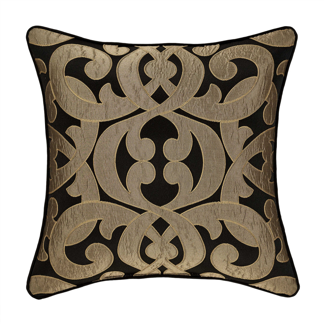 LaBoheme Onyx Square Decorative Throw Pillow 20" x 20" Throw Pillows By J. Queen New York