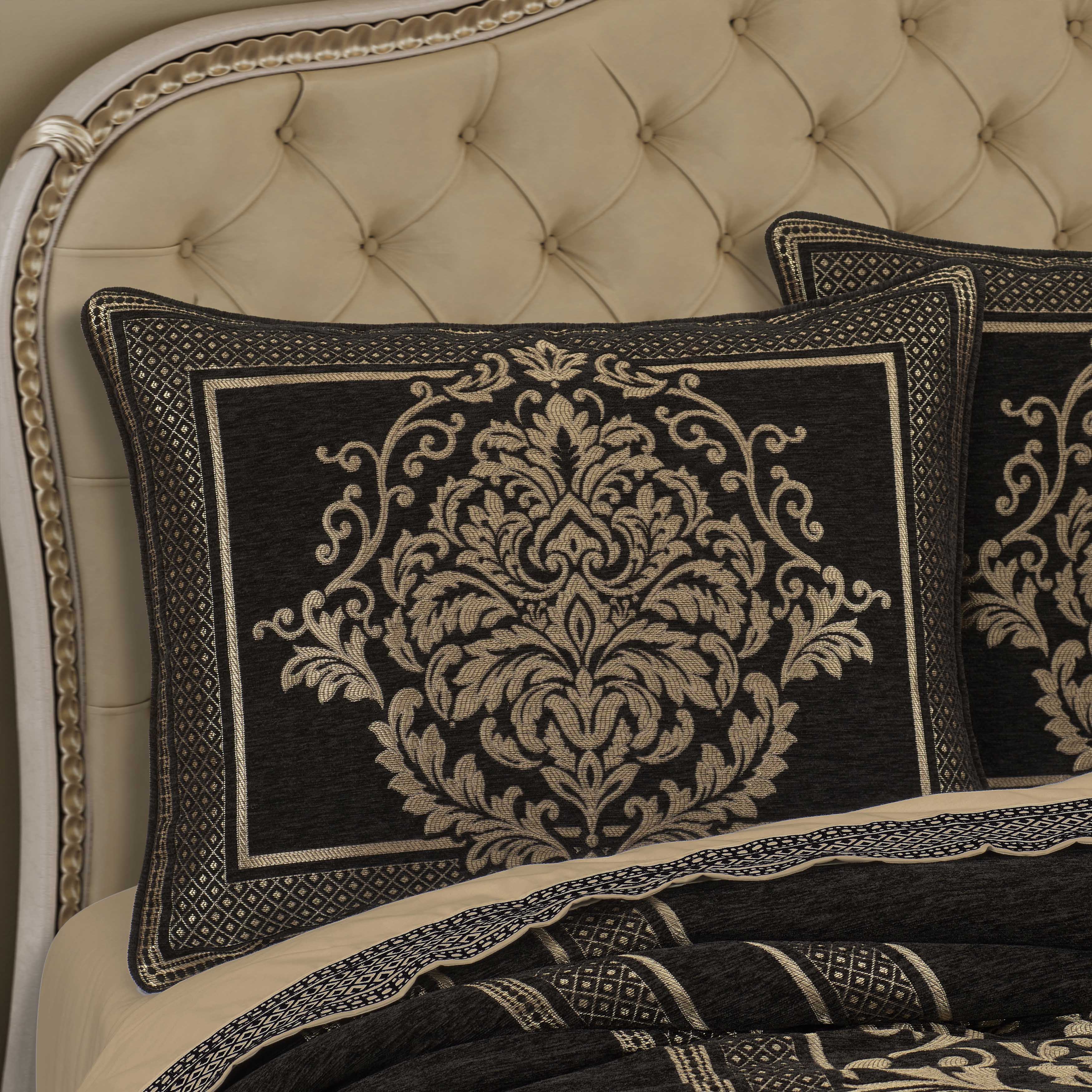 Laurenza Black 4 Piece Comforter Set