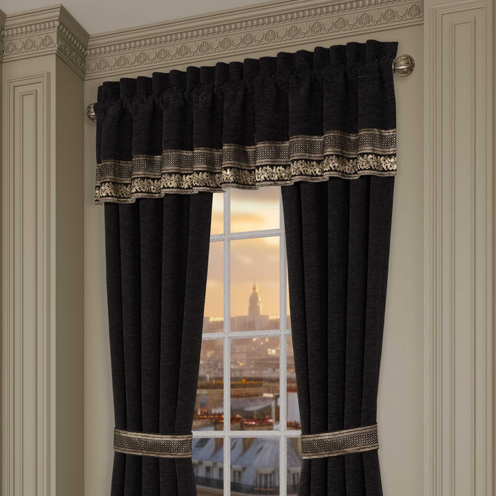 Laurenza Black Straight Window Valance Window Valances By J. Queen New York