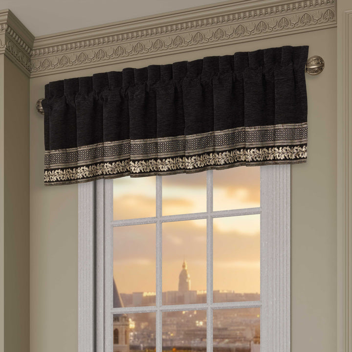 Laurenza Black Straight Window Valance Window Valances By J. Queen New York