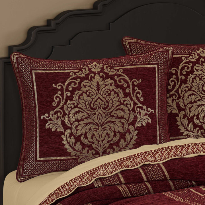 Laurenza Crimson 4 Piece Comforter Set Comforter Sets By J. Queen New York