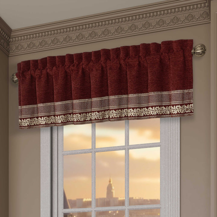 Laurenza Crimson Straight Window Valance Window Valances By J. Queen New York