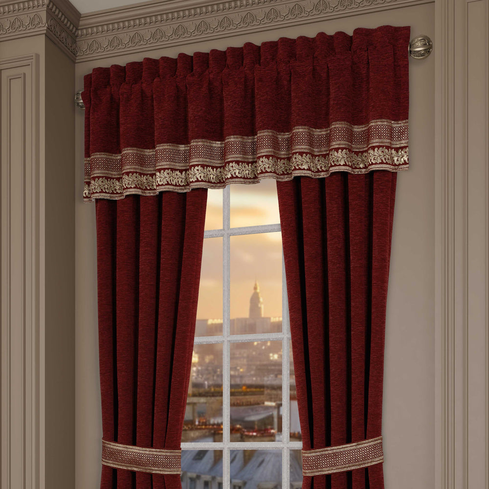 Laurenza Crimson Straight Window Valance Window Valances By J. Queen New York