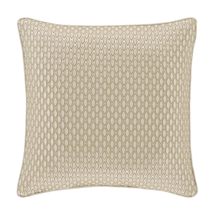 Lazlo Ivory Square Decorative Throw Pillow 20" x 20" Throw Pillows By J. Queen New York