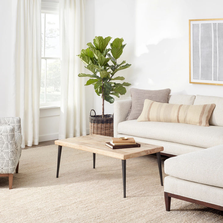 Niels Latte Handwoven Wool/Viscose Rug Rug By Annie Selke