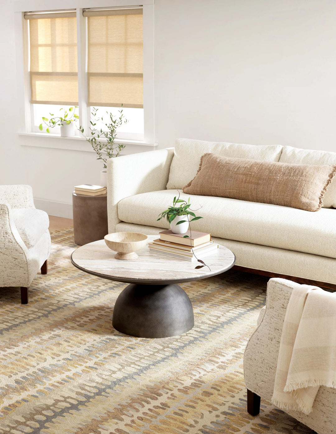 Paint Chip Natural Hand Micro Hooked Wool Rug Rug By Annie Selke