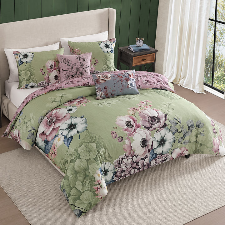 Bebejan Lilac Cascade 5 Piece Reversible Comforter Set Comforter Sets By Bebejan®