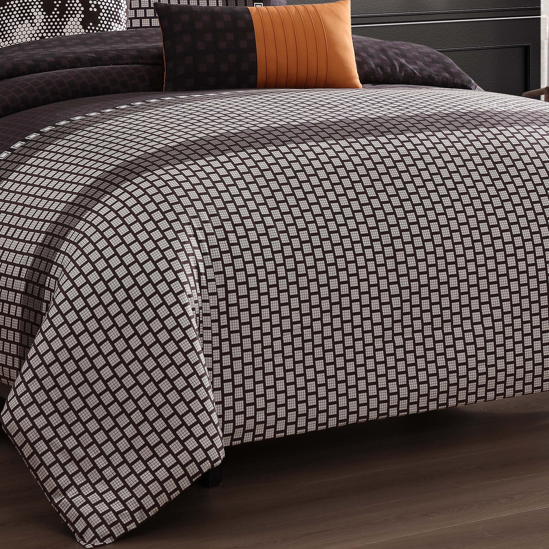 Linear Luxe 5 Piece Reversible Comforter Set Comforter Sets By Latest Bedding