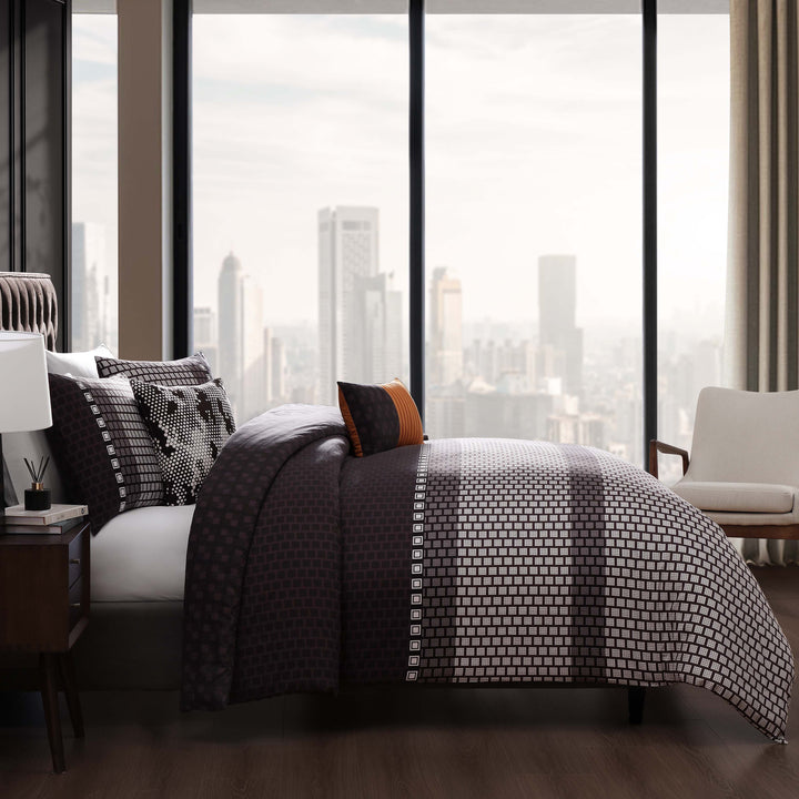 Linear Luxe 5 Piece Reversible Comforter Set Comforter Sets By Latest Bedding