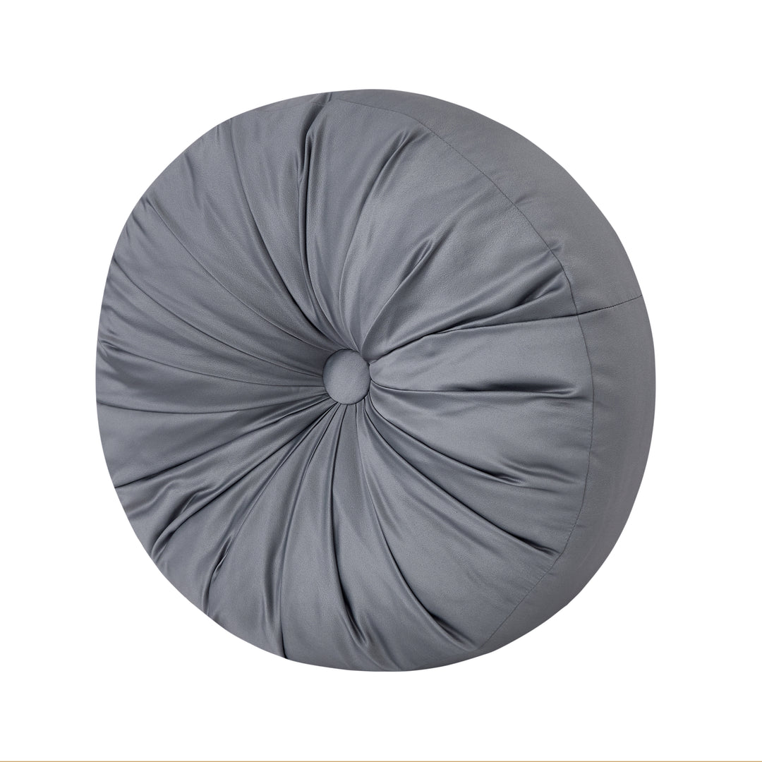 Lisbon Slate Round Decorative Throw Pillow 15" x 15" Throw Pillows By J. Queen New York