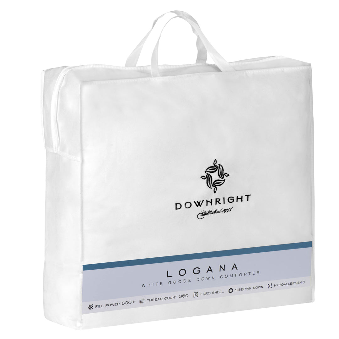 Logana 920+ Hypoallergenic Canadian White Goose Down Comforter Duvet Insert By Downright