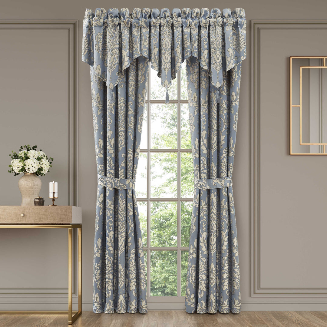 Lorenzo Blue Ascot Window Valance Window Valances By J. Queen New York