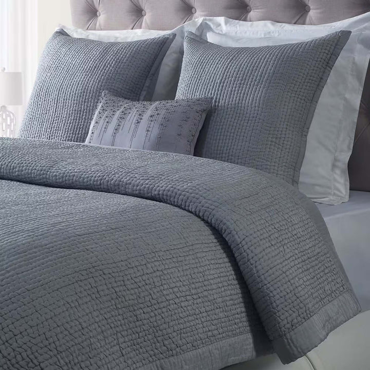 Lucy Pick Stitch Silk Coverlet Coverlet By Orchids Lux Home