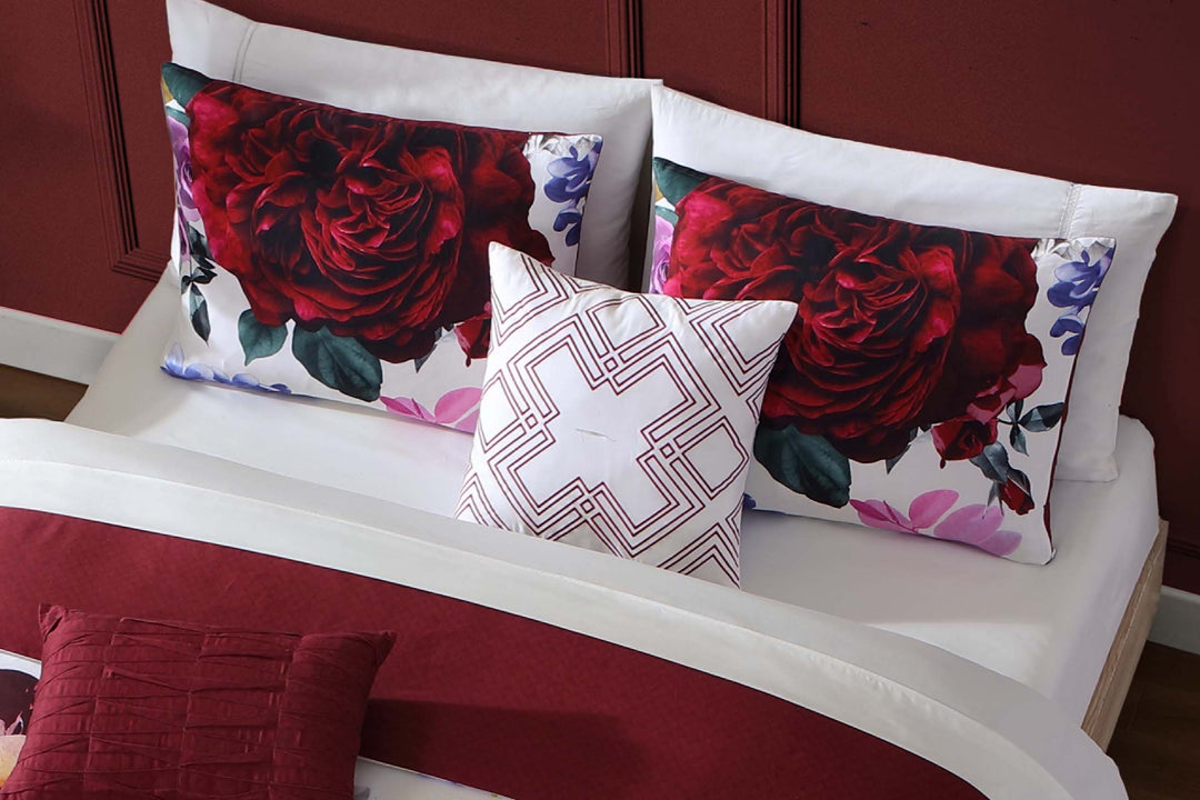 Bebejan Magenta Floral Oblong Decorative Throw Pillow - Final Sale Throw Pillows By US Office - Latest Bedding