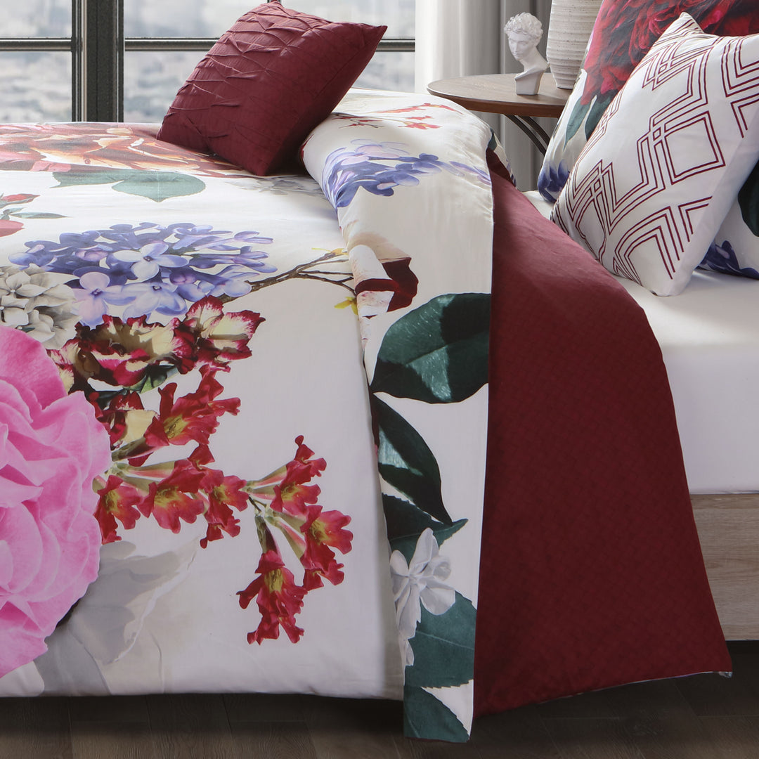 Bebejan Magenta Floral 5 Piece Reversible Comforter Set Comforter Sets By Bebejan®