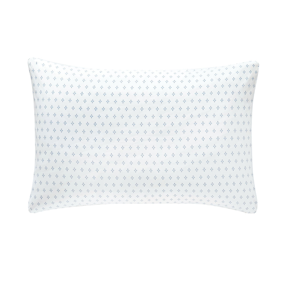 Malacca Blue on White Pillowcase Set Pillowcase By Anne de Solène