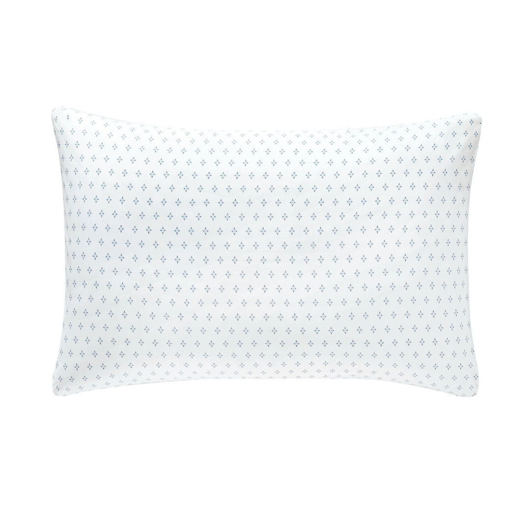 Malacca Blue on White Pillowcase Set Pillowcase By Anne de Solène