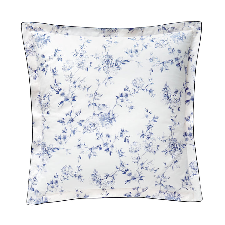 Malacca Blue on White Sham Sham By Anne de Solène