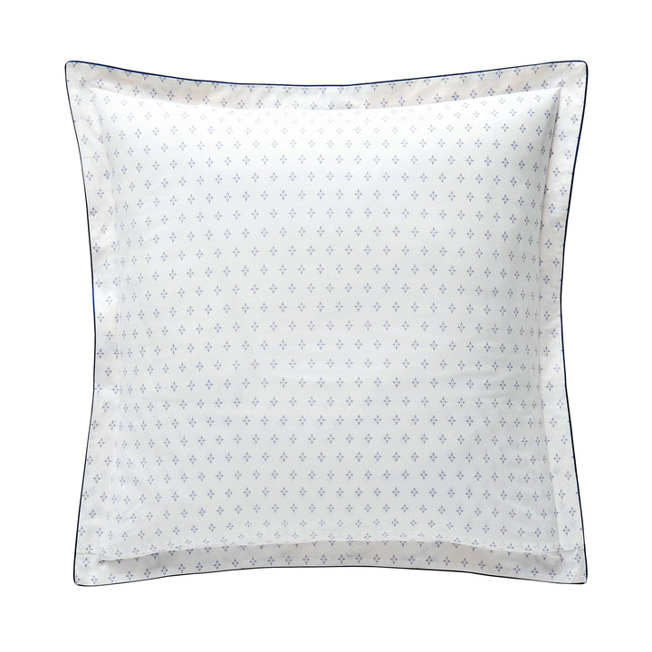 Malacca Blue on White Sham Sham By Anne de Solène