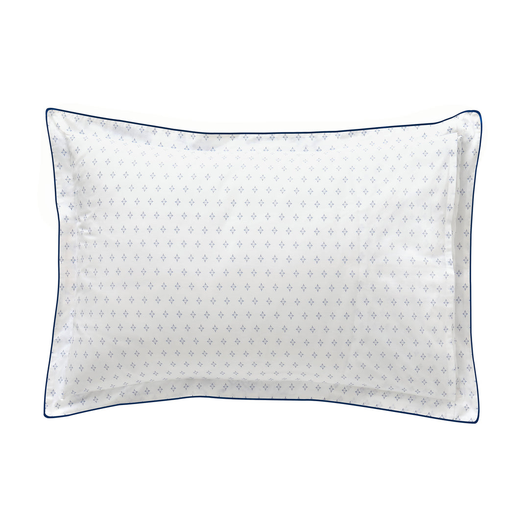 Malacca Blue on White Sham Sham By Anne de Solène