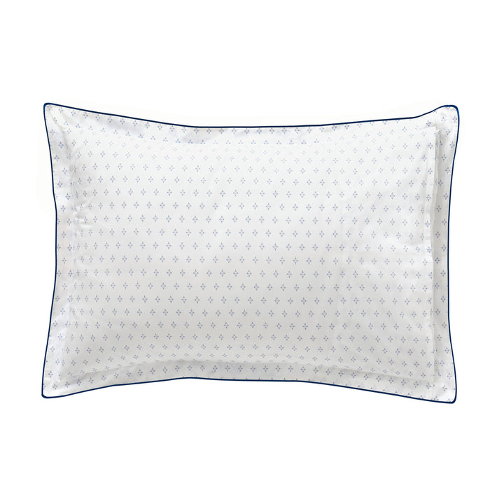 Malacca Blue on White Sham Sham By Anne de Solène