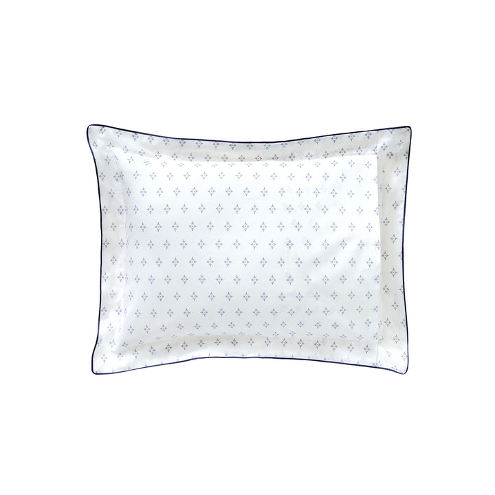 Malacca Blue on White Sham Sham By Anne de Solène