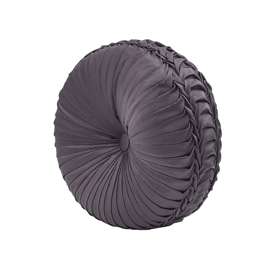 Manchester Lavender Tufted Round Decorative Throw Pillow 15" x 15" Throw Pillows By J. Queen New York