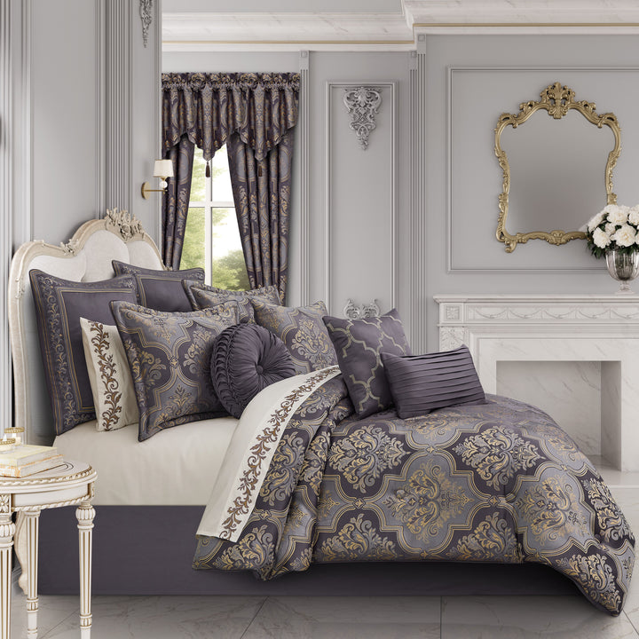 Manchester Lavender 4 Piece Comforter Set Comforter Sets By J. Queen New York