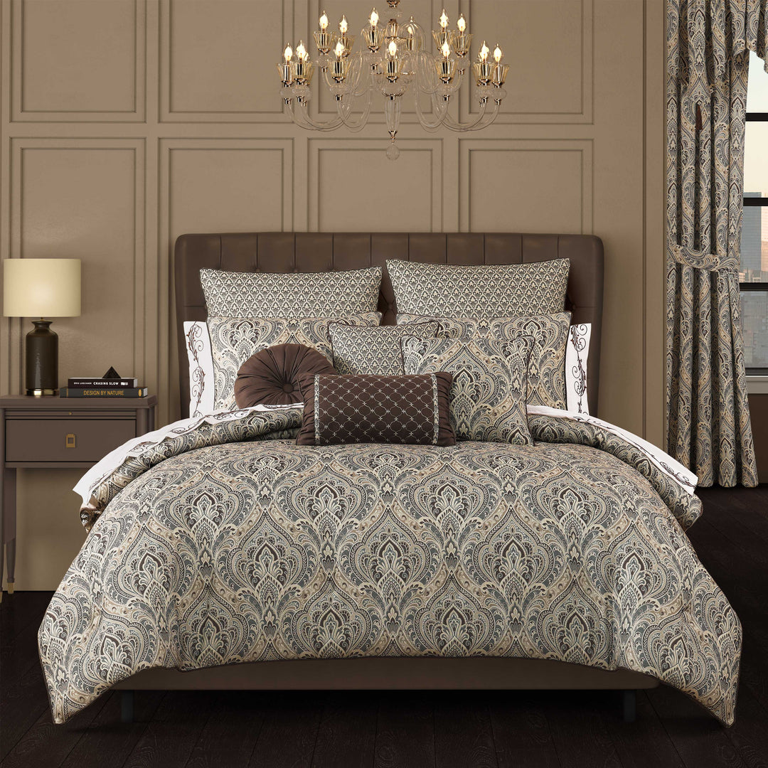 Maren Chocolate 3 Piece Comforter Set Comforter Sets By J. Queen New York