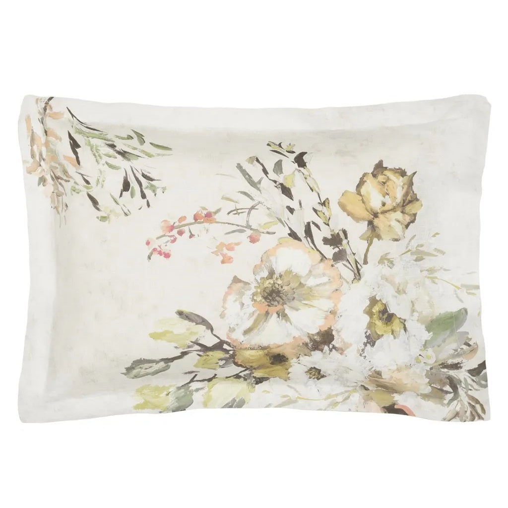 Margaretta Sepia Pillow Sham Euro Sham By Designers Guild