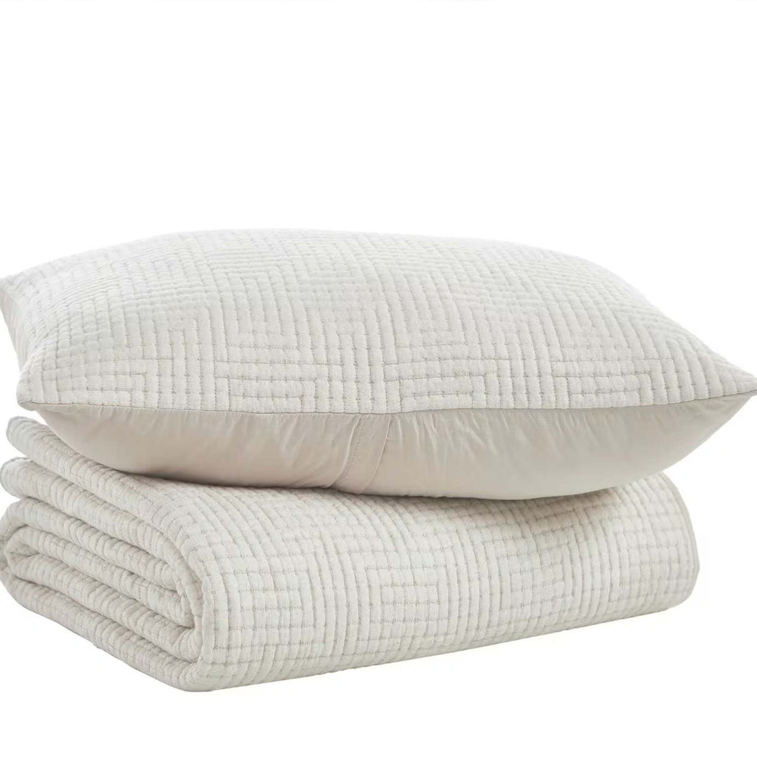 Maze Geometric Linen Coverlet Coverlet By Orchids Lux Home