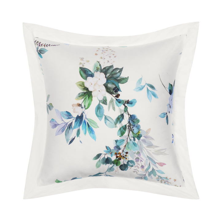 Meadow Teal Square Decorative Throw Pillow 18" x 18" Throw Pillows By J. Queen New York