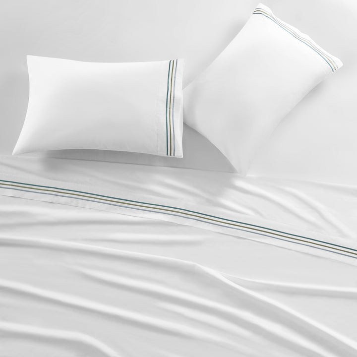 Meadow White 4 Piece Sheet Set