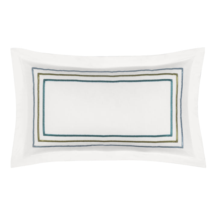 Meadow White Boudoir Decorative Throw Pillow 24" x 12" Throw Pillows By J. Queen New York
